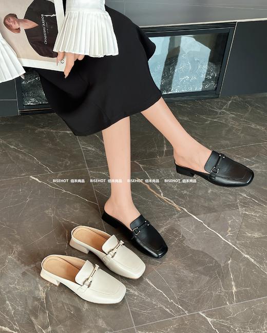 新品女士牛皮粗跟包头女拖鞋947B42526（W） 商品图2