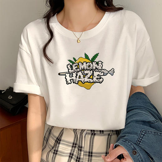 疯狂福利❗69.9任选3件【三件起拍，单拍不发货】50色纯棉女款印花短袖T恤 商品图2