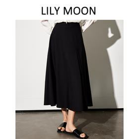 LILY MOON意式简约风A字通勤伞裙