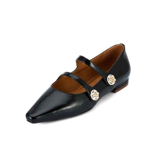 westory2024年春季新款低平跟尖头细带玛丽珍优雅气质女鞋S24AE56791 商品图2