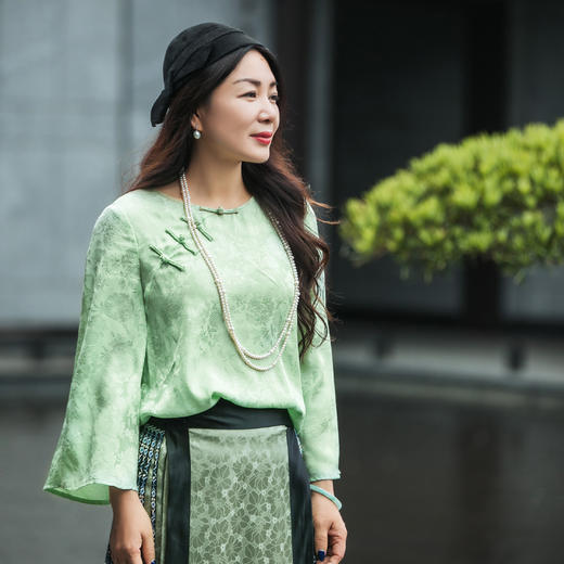 【林栖设计小店】【马面裙好搭档】罗系列 | 复古真丝衬衣宽松显瘦桑蚕丝长袖上衣1911069 商品图0