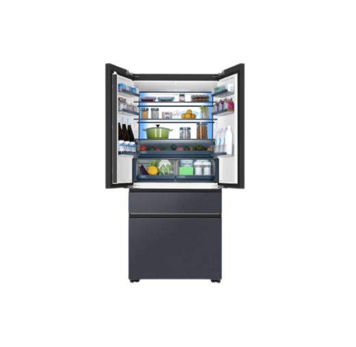 海尔 冰箱 BCD-517WGHFD2BGTU1 517升 变频 风冷 嵌入式 一级能效 法式多门  底部前置散热 钢化玻璃面板 灰色系 星光流影颜色 商品图3