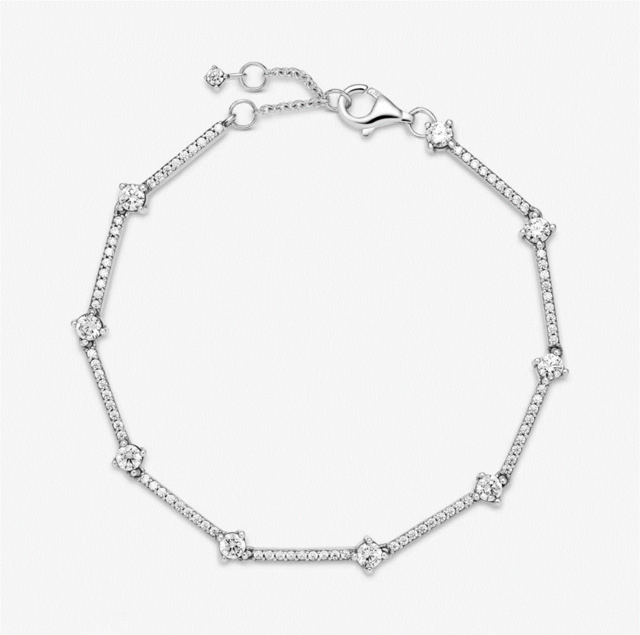 百货世界-潘多拉闪耀Pave密镶条链故事链手链