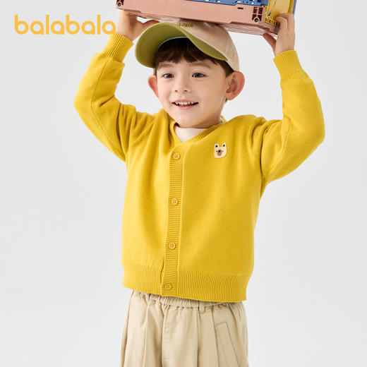 巴拉巴拉男童毛衣开衫春秋新款女童针织衫上衣线衫时尚百搭萌 商品图1
