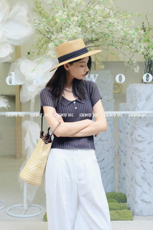 【门店同款】ENJOY夏季韩系polo针织小衫 158043941 商品图1