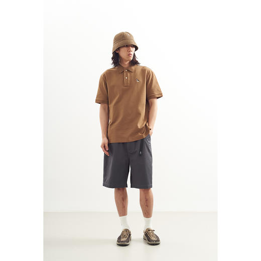 吃茶去chichaqu2024重磅短袖POLO衫复古全棉刺绣麻雀休闲百搭 商品图3