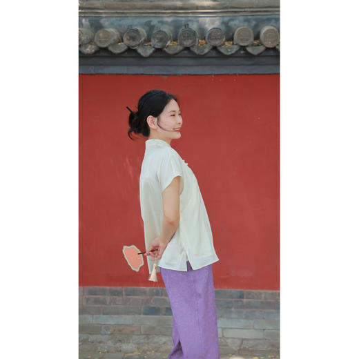 【抖音专属】小祥云-斜襟小衫（24708758云朵白） 商品图3