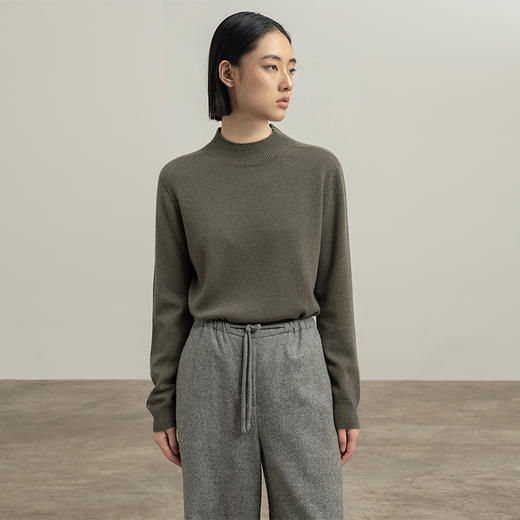 322工房针无缝一体平纹工艺羊毛金银丝针织高领打底衫B225 商品图4