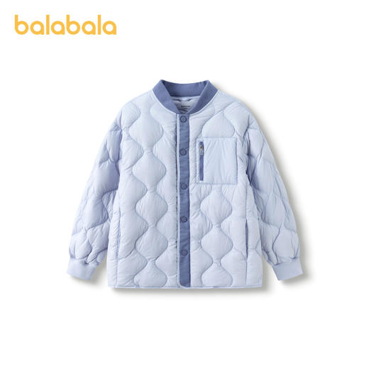 【品牌直供 巴拉巴拉童装】男童羽绒服宝宝儿童秋冬轻薄女童中大童外套时尚保暖 高含量优质鸭绒填充，轻盈柔软，穿着舒适又保暖。 商品图2