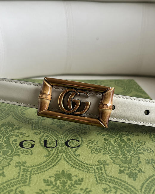 现货 THS 6.1-无 古家 做旧不锈钢双G 平纹皮腰带 细款皮带 3色 CR216 商品图7