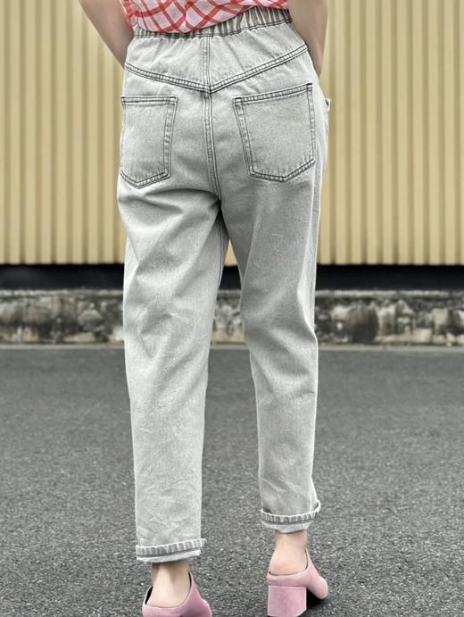 TYNVIE 荷叶边饰边牛仔裤-灰白 商品图5