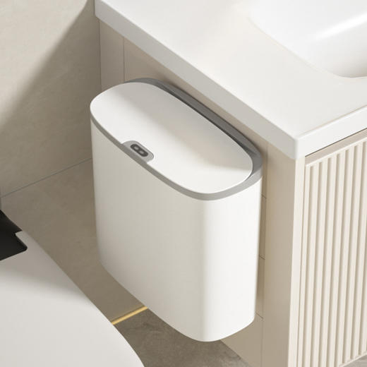 【智能翻盖垃圾桶】夹缝智能垃圾桶，快速感应轻松投放壁挂悬置垃圾桶卫生间感应，快速响应 解放双手远离脏污。ry 商品图2