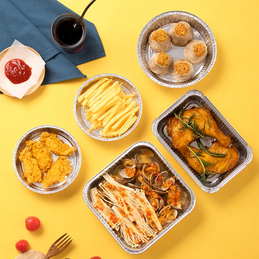 茶花优厚铝箔Φ20.5【加厚方盘6只】4.5-5L可用 商品图1