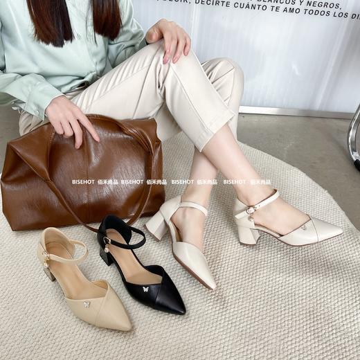 新品女士牛皮尖头百搭时装中空鞋829B42524（W） 商品图0