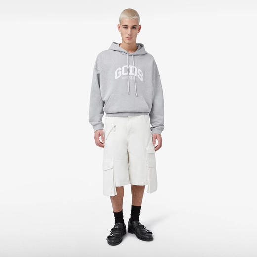 GCDS 男士字母徽标贴花棉质休闲短裤 白色 A1CM3107TD315 商品图1