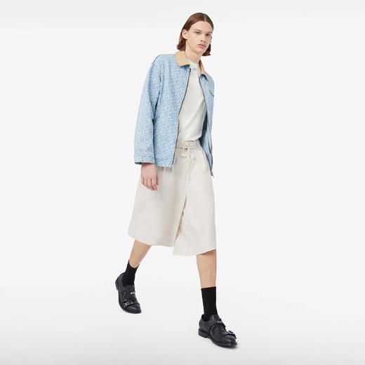 GCDS 男士徽标贴花棉质圆领短袖T恤 白色 A1CM2300JB115 商品图3