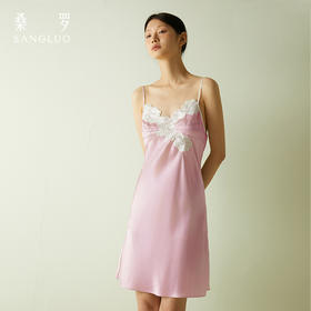 浪漫唯美 不对称立体雕花吊带裙