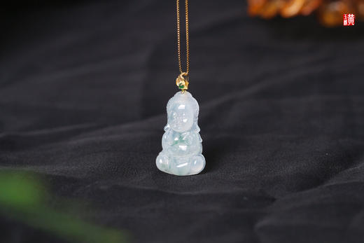 天然翡翠【宝宝佛】 镶嵌：18k 金扣 商品图2