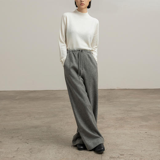 322工房针无缝一体平纹工艺羊毛金银丝针织高领打底衫B225 商品图2