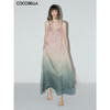 COCOBELLA度假风渐变晕染吊带裙夏手工编织肩带连衣裙FR7057 商品缩略图1