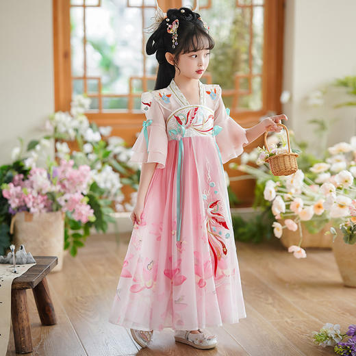 女童古装汉服超仙短袖连衣裙LS-26P313DX 商品图2