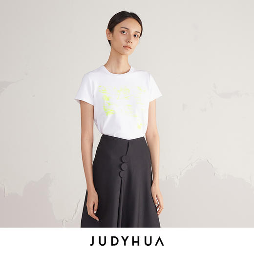 JUDYHUA 手工拓印系列简约T恤 商品图1