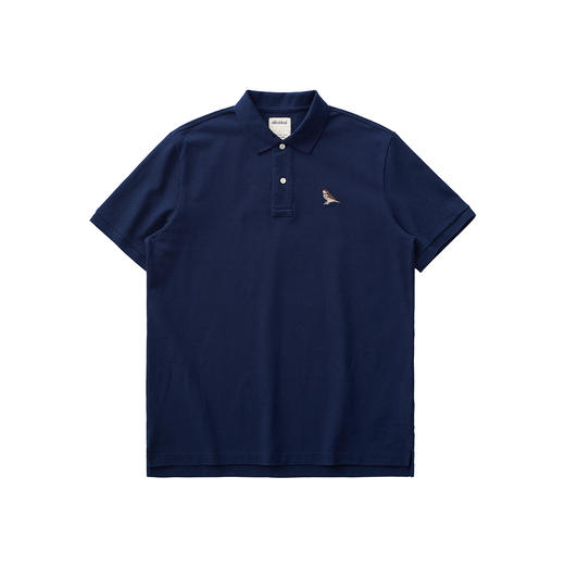 吃茶去chichaqu2024重磅短袖POLO衫复古全棉刺绣麻雀休闲百搭 商品图6