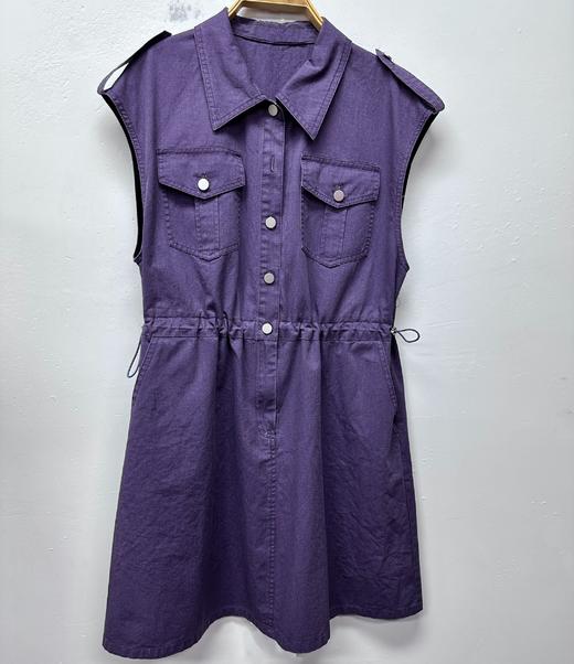 2-7GD立领无袖腰部抽绳休闲半裙40415（卡其） 夏季 410252032105 商品图1