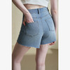 复古甜酷辣妹风牛仔裤女夏季廓形破洞毛边A字短裤V2341690 商品缩略图4