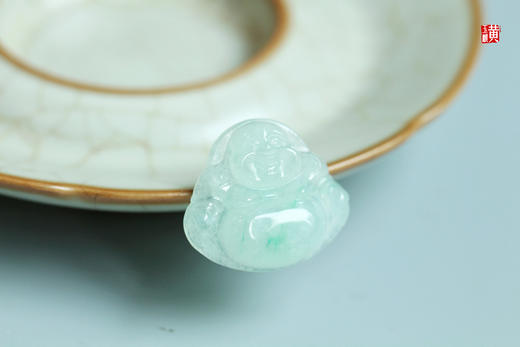【眉开眼笑】天然翡翠弥勒佛 配精美挂绳 商品图4