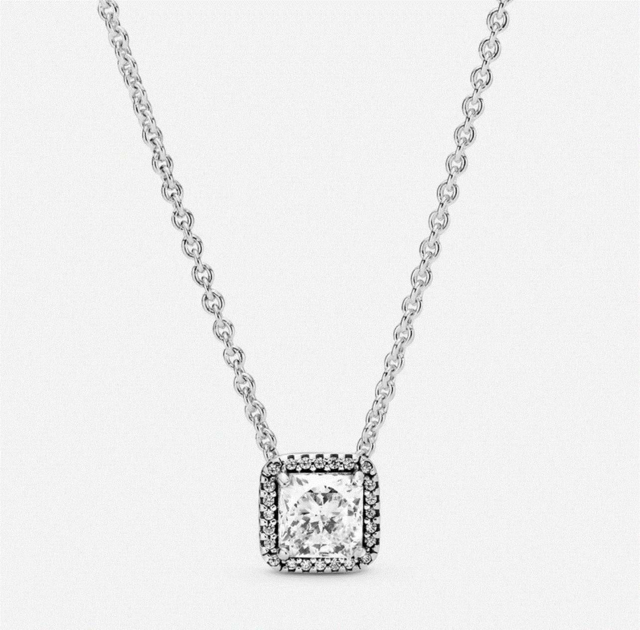 百货世界-潘多拉方形璀璨光环项链颈饰