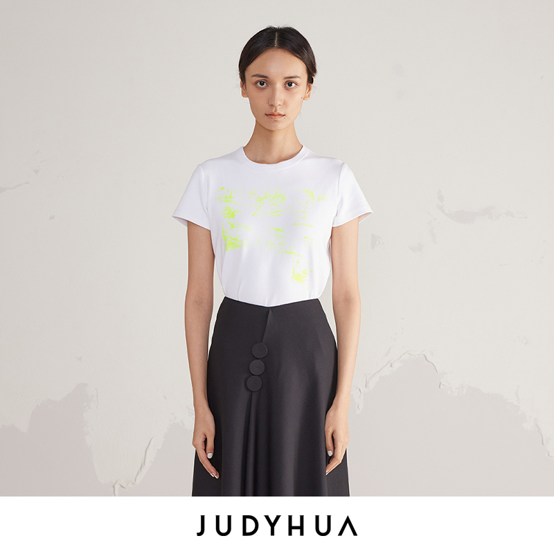JUDYHUA 手工拓印系列简约T恤