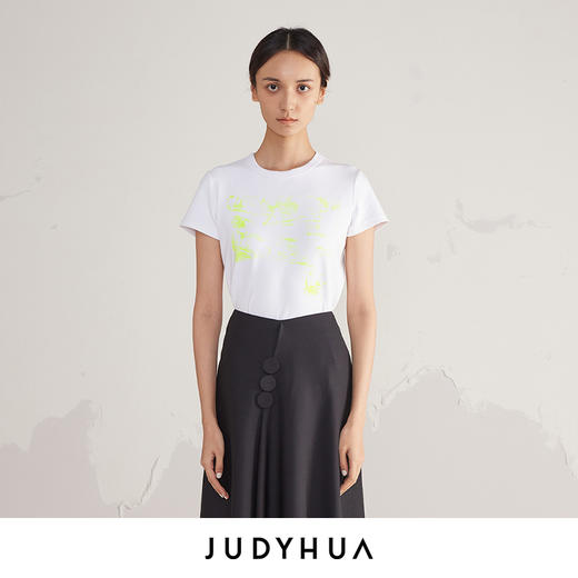 JUDYHUA 手工拓印系列简约T恤 商品图0