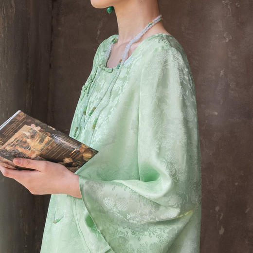 【林栖设计小店】【马面裙好搭档】罗系列 | 复古真丝衬衣宽松显瘦桑蚕丝长袖上衣1911069 商品图6