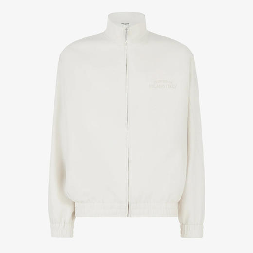 GCDS 男士字母徽标刺绣混纺棉质外套 米白色 A1CM2001TB115 商品图0