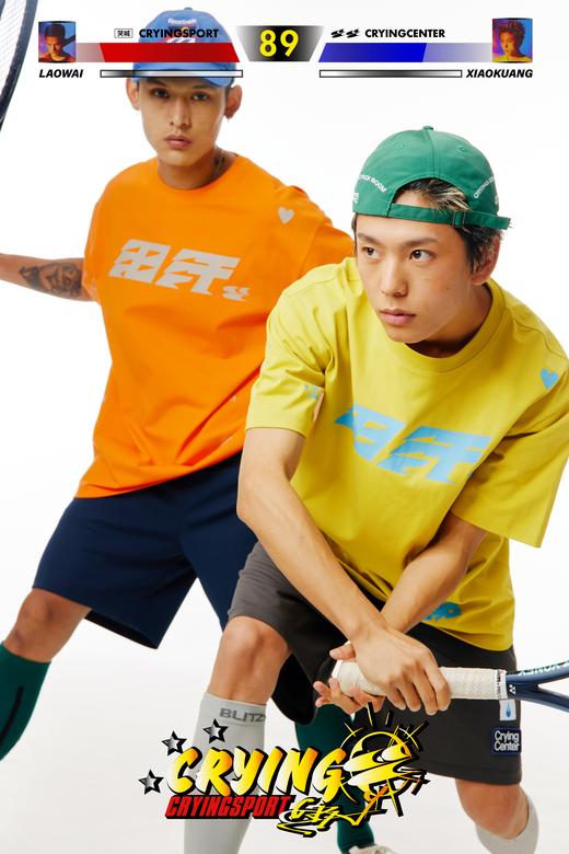 Cryingcenter去哭去爱泪与汗亮橙色姜绿色索罗娜速干短袖哭喊中心 商品图5