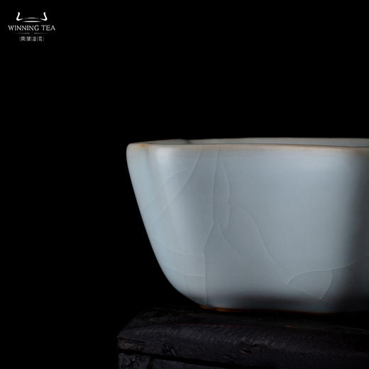 问鼎汝瓷鼎峰系列月白紫金釉经典款四方杯 商品图2