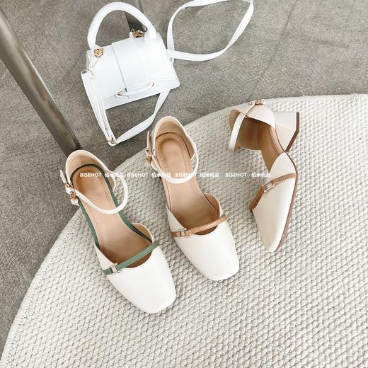 新品女士牛皮舒适粗跟时装中空鞋829B42523（W） 商品图5