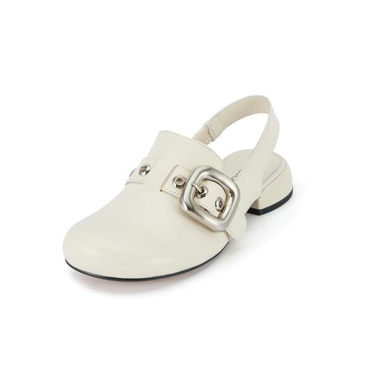 westory2024春季新款低平跟舒适百搭穆嘞拖皮鞋通勤圆头单鞋S24AH56991 商品图1