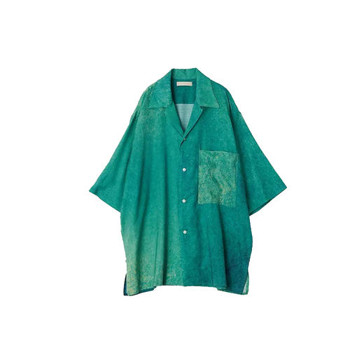 YOKE GRADATION PRINTED SHIRT 丝绵混纺特制渐变染色衬衫 商品图1