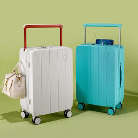 自然醒中置宽拉杆行李箱女新款小型轻便旅行皮箱20寸登机密码箱子男SY