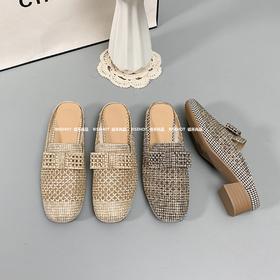 新品女士牛津软底闪钻女拖鞋968B42577（W）