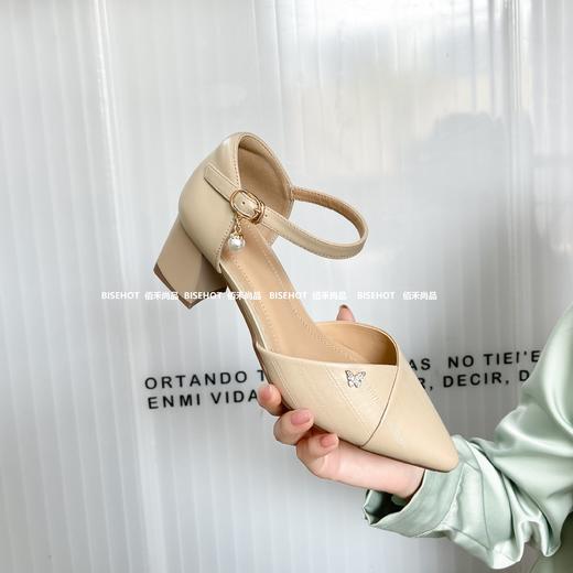 新品女士牛皮尖头百搭时装中空鞋829B42524（W） 商品图1