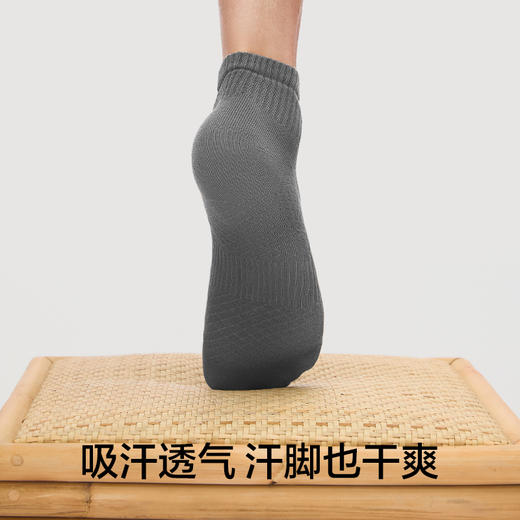 【肌理按摩】有棵树纯棉7A级抗菌男士中筒袜5双装-O2008 商品图3