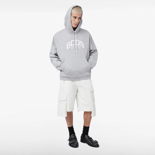 GCDS 男士字母徽标贴花棉质休闲短裤 白色 A1CM3107TD315 商品图3