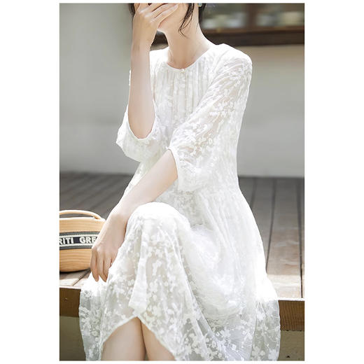 裁缝学苑AS254飘逸刺绣中长连衣裙纸样女装夏季裙子新款样板 商品图4