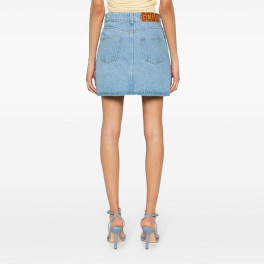 GCDS 女士徽标贴片迷你牛仔短裙 蓝色 A1CW3201DA075 商品图2