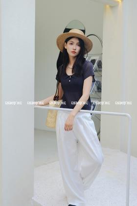 【门店同款】ENJOY夏季韩系polo针织小衫 158043941