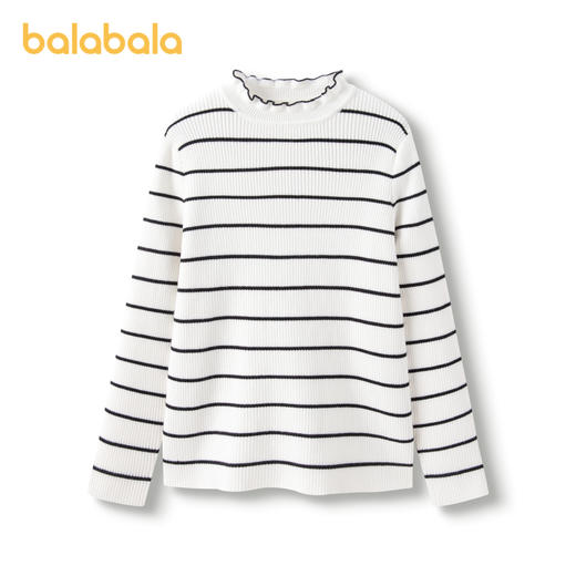 巴拉巴拉儿童毛衣女童秋装针织衫小童中大童木耳边可爱甜美风简约 商品图4