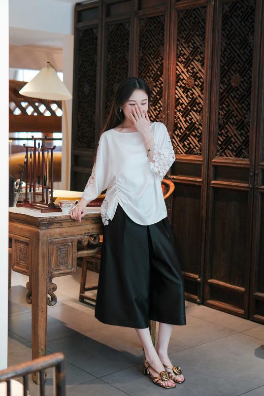 夏季优雅清爽手工编制山茶花凉鞋单鞋｜时髦百搭 优雅大气 耐穿好打理；柔软不磨脚；6.5cm粗跟跟高行走如履平地；时髦优雅一夏！ 商品图6